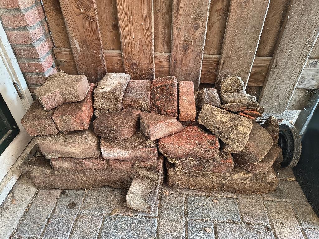 Oude stenen GRATIS, Tuin en Terras, Tegels en Klinkers, Ophalen, Gebruikt, Beton, Klinkers