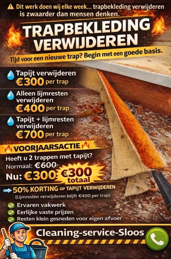 Trapbekleding verwijderen, Huis en Inrichting, Stoffering | Vloerbedekking, Ophalen of Verzenden