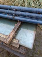 helder draad glazen terras windscherm 7*0.9 mtr H=1.3 mtr, Overige materialen, Gebruikt, 100 tot 150 cm, Ophalen of Verzenden