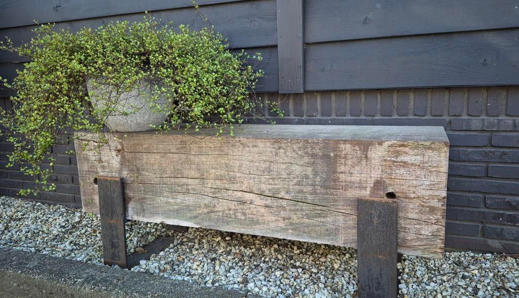 Meerpaal Zuil Sokkel, Bankje, Meerpalen, Dukdalf, tv Meubel, Ophalen, Zo goed als nieuw