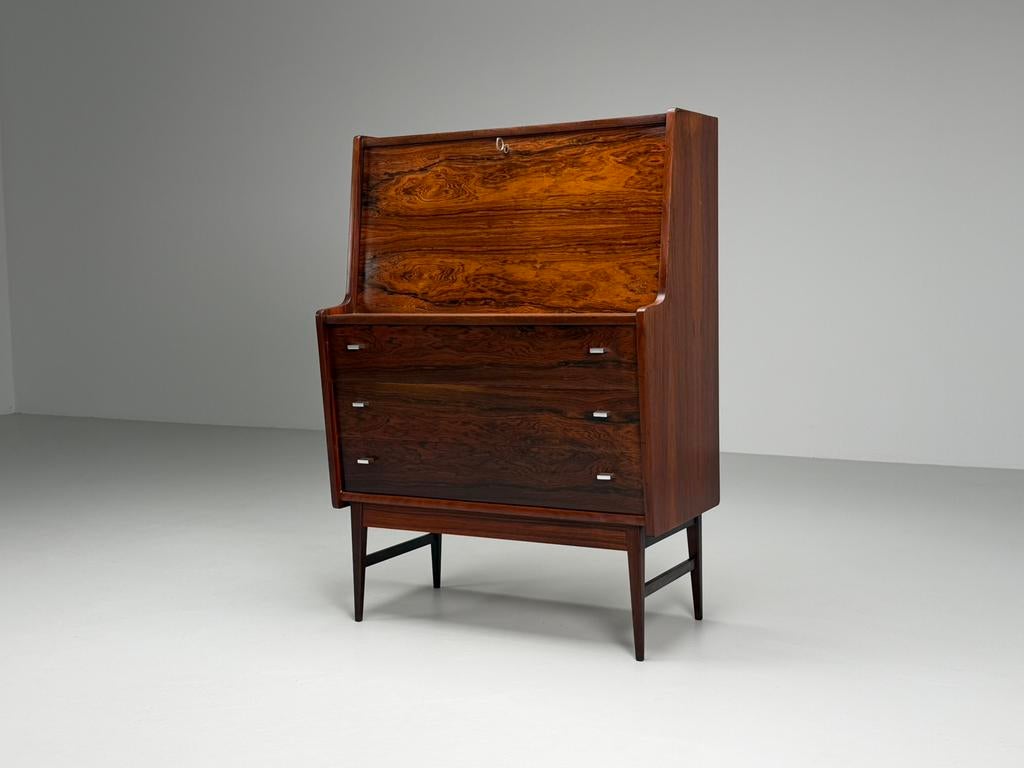 Palissander secretaire vintage Deens design jaren 60, Ophalen of Verzenden, Gebruikt, Vintage
