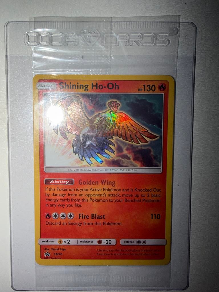 Shining Ho-Oh Pokémon kaart, Ophalen of Verzenden, Zo goed als nieuw, Losse kaart, Foil