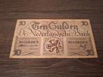 Zeldzame variant biljet 10 gulden Lieftinck 1945 groot s.nr., Postzegels en Munten, Bankbiljetten | Nederland, Ophalen of Verzenden
