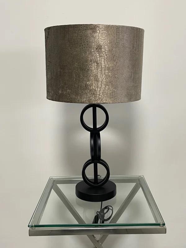 Eric kuster stijl - Ring Tafellamp + Kap - Goud/Zwart lamp, Ophalen of Verzenden, Nieuw, Stof, 50 tot 75 cm