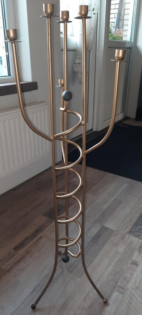 Gouden vloerkandelaar met spiraal design, Ophalen, Overige materialen