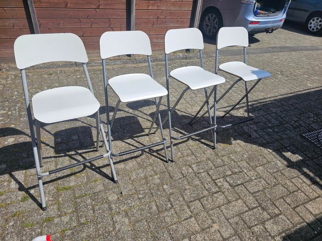 4 inklapbare barkrukken Ikea, Ophalen, Gebruikt, Met voetsteun, 60 tot 90 cm