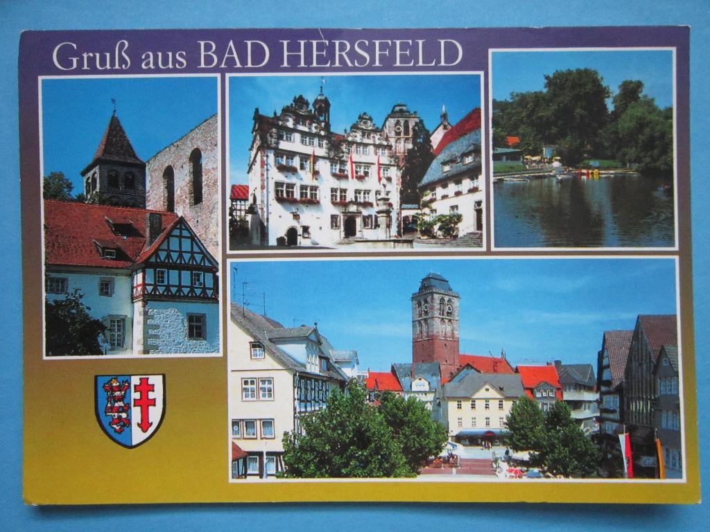 Ansichtkaart: Duitsland, Groeten uit Bad Hersfeld, Verzamelen, Ansichtkaarten | Buitenland, Ophalen of Verzenden, 1980 tot heden