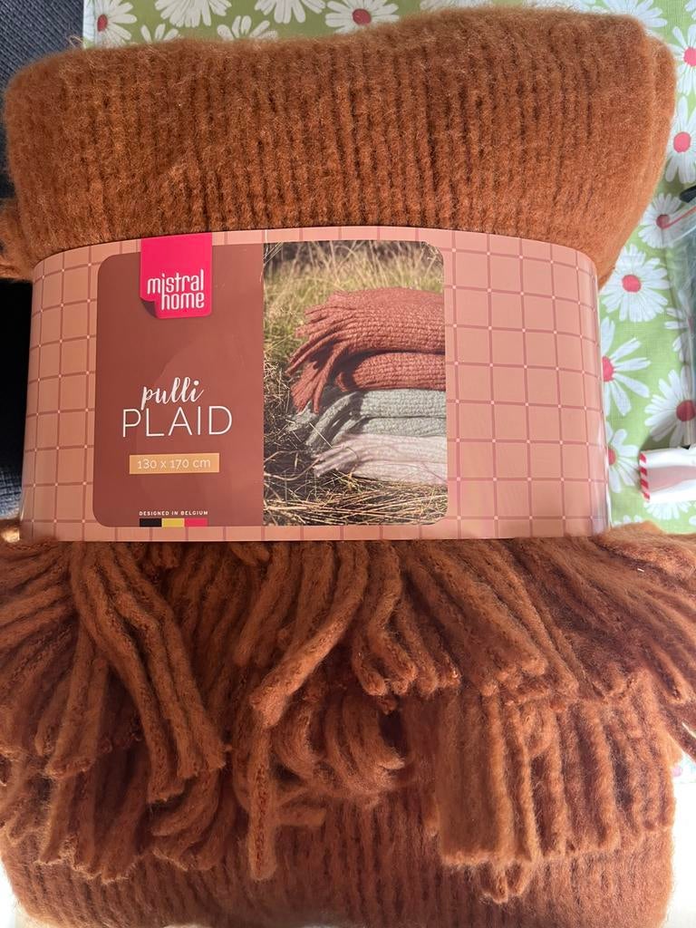 Terra kleurige pulli plaid, Ophalen, Nieuw