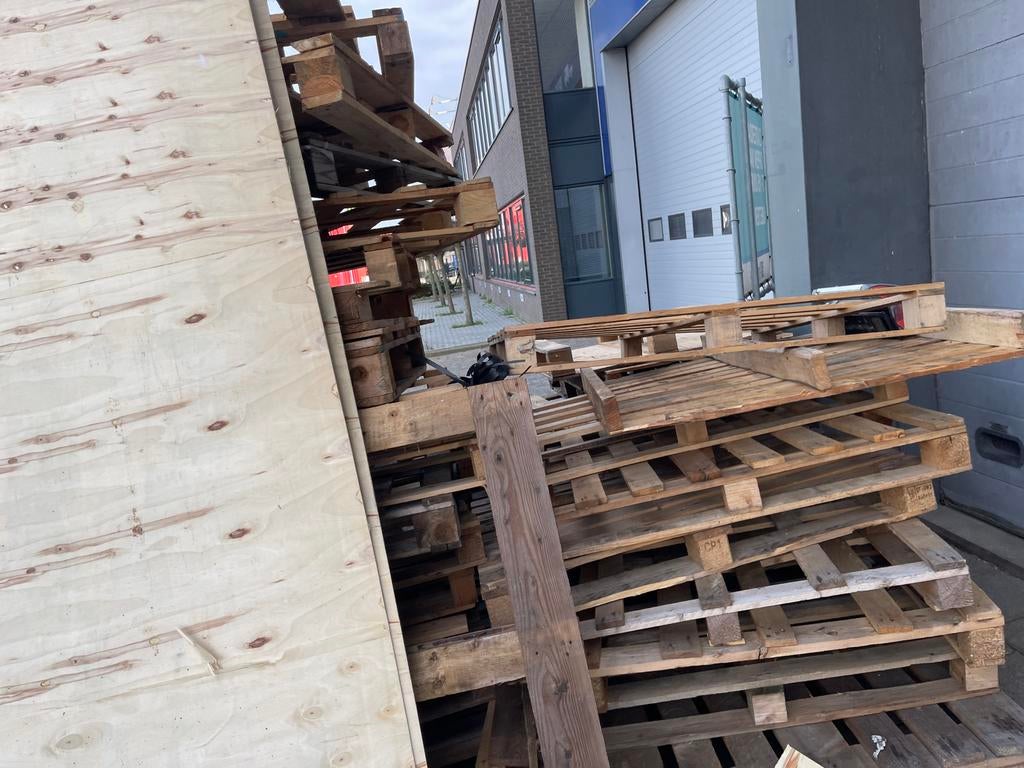 Gebruikte pallets en houten platen partij GRATIS, Gebruikt, Minder dan 25 mm, Ophalen of Verzenden, Pallet