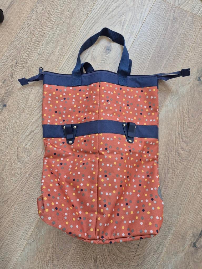 HEMA Fietstas 20L met stippen (terrakleur/oranje), Ophalen of Verzenden, Zo goed als nieuw, Hema