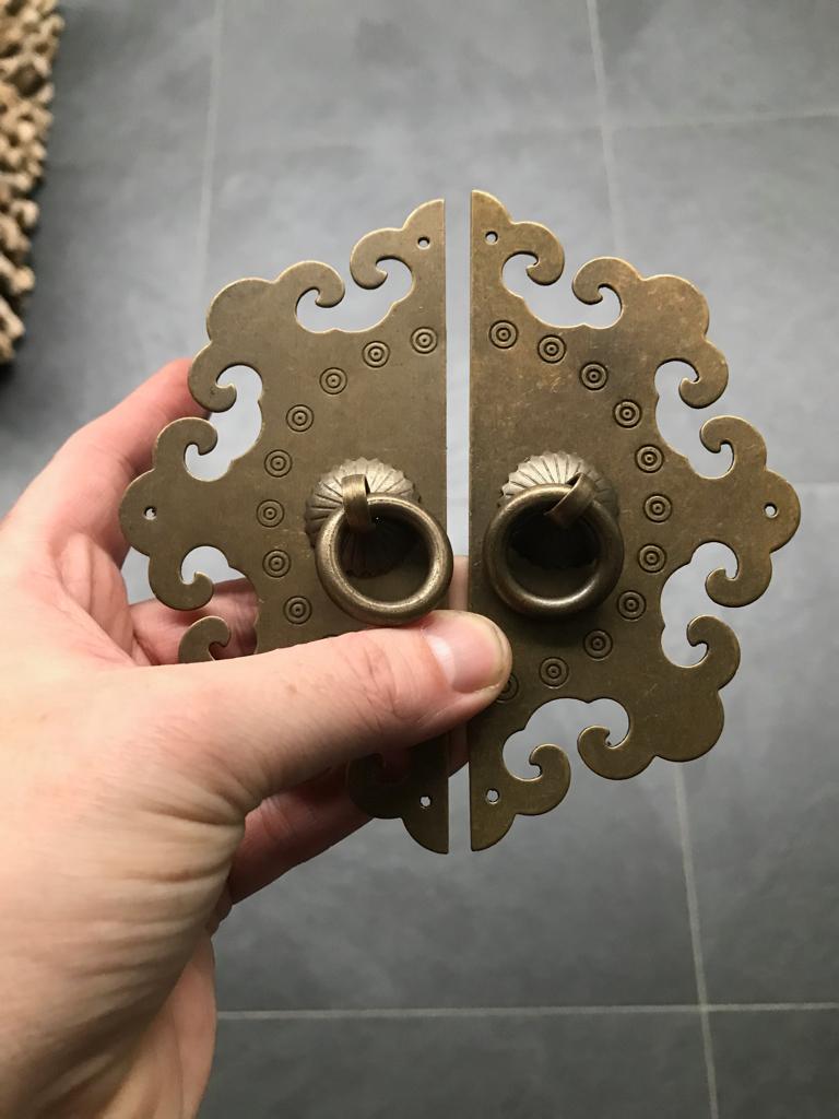 Chinees beslag chinese bruidskast of oosterse kast rillig, Verburgt Vintage, Meerkleurig, Nieuw, Ophalen of Verzenden