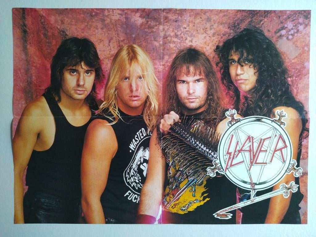 Vintage poster Slayer & Doro, Ophalen of Verzenden, Poster, Artwork of Schilderij