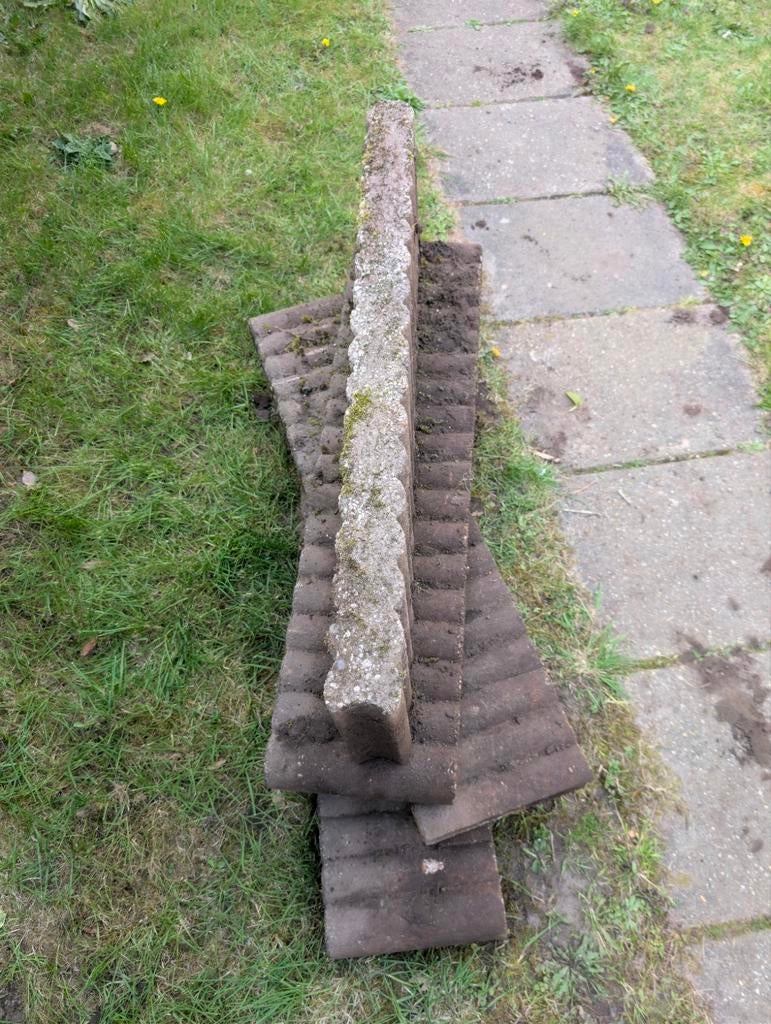 4 betonnen border randen, Tuin en Terras, Ophalen