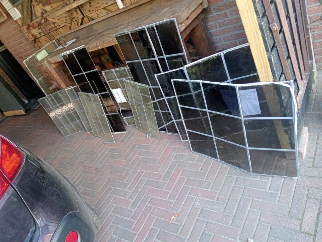 Grote partij glas in lood panelen!! In 1 koop,!!, Ophalen