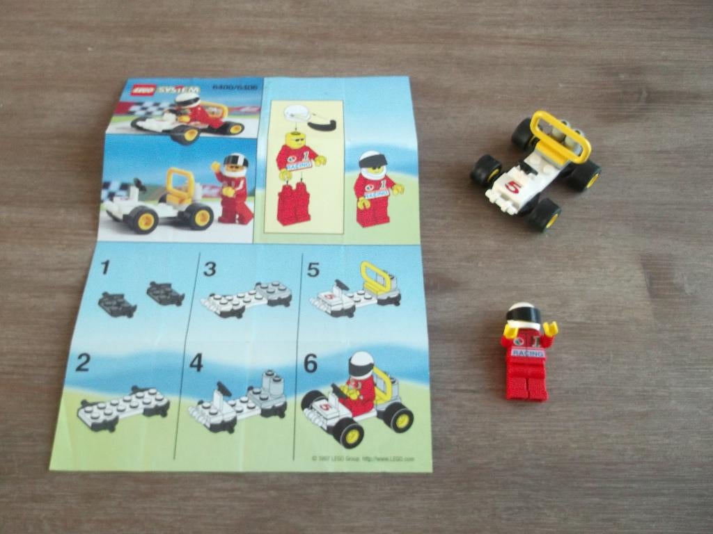 lego racers 6406 go kart (1997), Ophalen of Verzenden, Gebruikt, Complete set, Lego