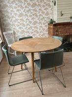 Houten eettafel van Deens design, visgraatmotief, Ophalen, 100 tot 150 cm, Zo goed als nieuw, Deens design