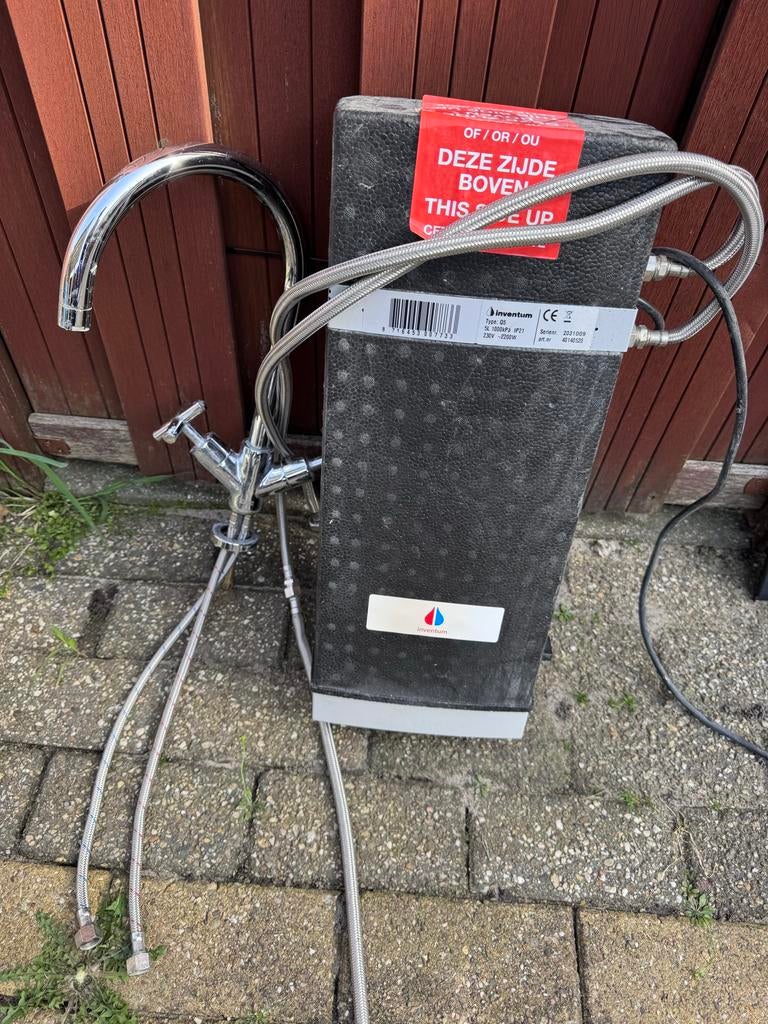 Inventum plintboiler met kraan, Ophalen, Gebruikt, Aardgas, Boiler