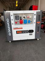 Daewoo 8.1 kVA Diesel Generator – 100 uur – 400volt defect, Elektrisch startend, Dieselolie, Ophalen of Verzenden, Zo goed als nieuw