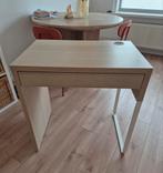 Ikea Micke Bureau, wit gelazuurd eikeneffect, 73x50 cm, Ophalen, Zo goed als nieuw, Bureau