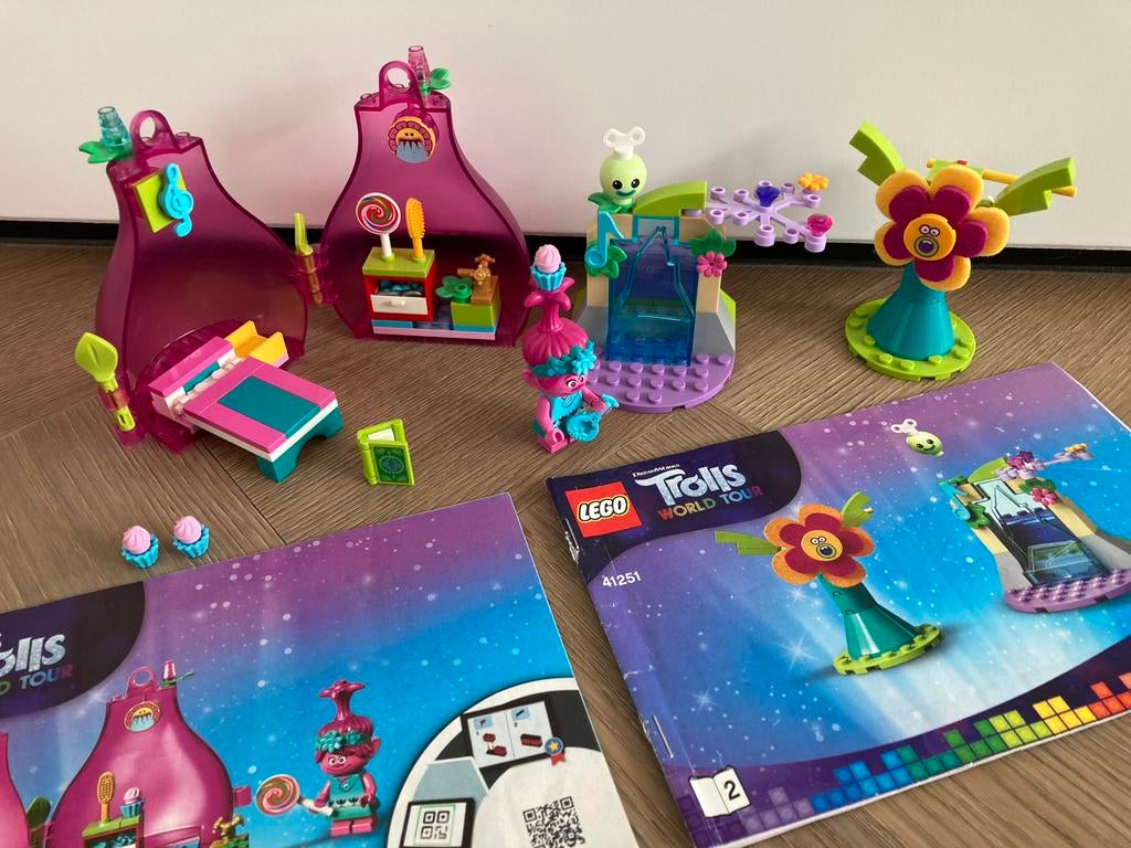 COMPLEET/ALS NIEUW Lego Trolls 41251 Poppy’s Pod, Ophalen of Verzenden, Zo goed als nieuw, Complete set, Lego