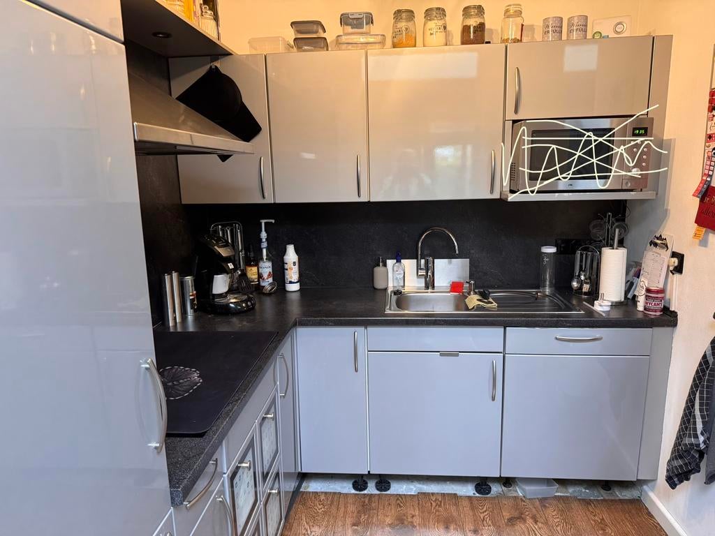 hoekkeuken, Huis en Inrichting, Keuken | Complete keukens, Ophalen, Gebruikt, Overige kleuren, Hoekkeuken