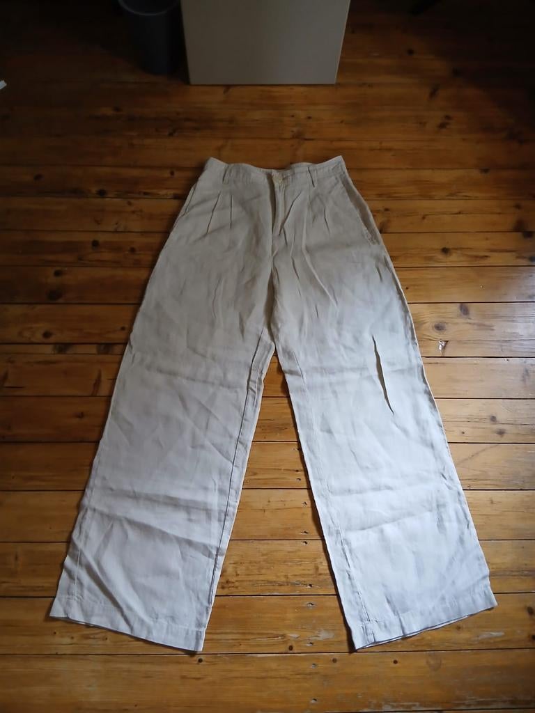 Nieuwe linnen broek van MNG, Verzenden, Nieuw, Beige, Lang