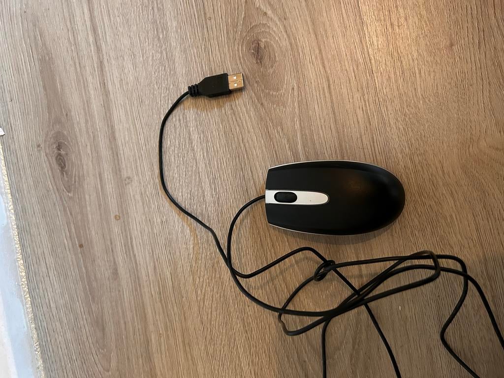 Zwarte bedrade muis, Ophalen, Gebruikt, Bedraad, Muis