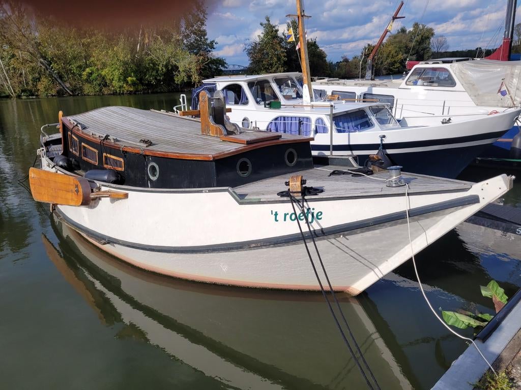 500 euro,grundel baarda, platbodem zonder.mast en zeilen., Ophalen, Gebruikt