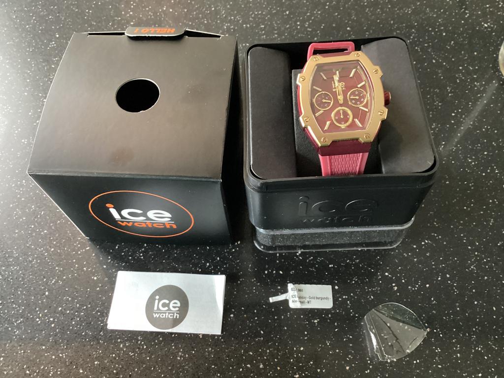 Ice Watch burgundy gold dames horloge nieuw, Overige merken, Staal, Polshorloge, Nieuw