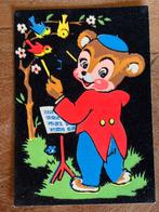 Vintage Ansichtkaart: Beer Dirigeert Vogels - Muziekthema, Ophalen of Verzenden, 1940 tot 1960, Ongelopen, Muziek