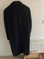 Donkerblauwe lange herenmantel maat 56, Kleding | Heren, Ophalen, Zo goed als nieuw, Maat 56/58 (XL), Blauw