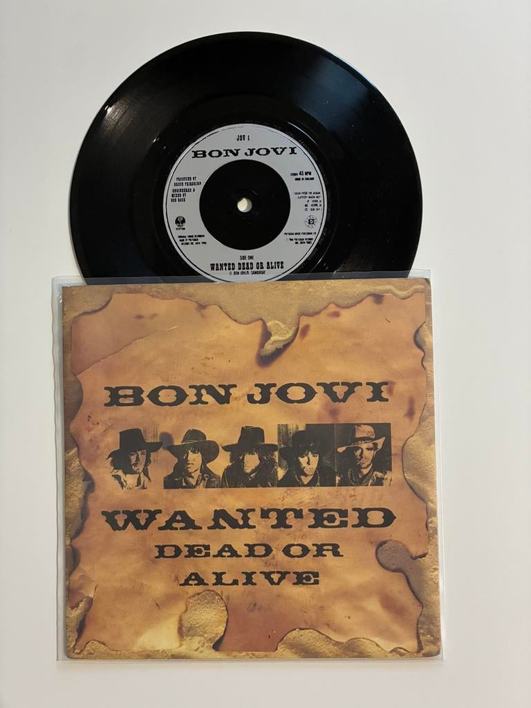 Bon Jovi - Wanted dead or alive, Cd's en Dvd's, Vinyl Singles, Ophalen of Verzenden, 7 inch, Single