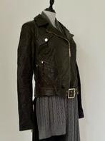 Elisabetta Franchi (M) 38/40 twv 1.370,- leren bikerjack, Ophalen of Verzenden, Zo goed als nieuw, Maat 38/40 (M), Zwart