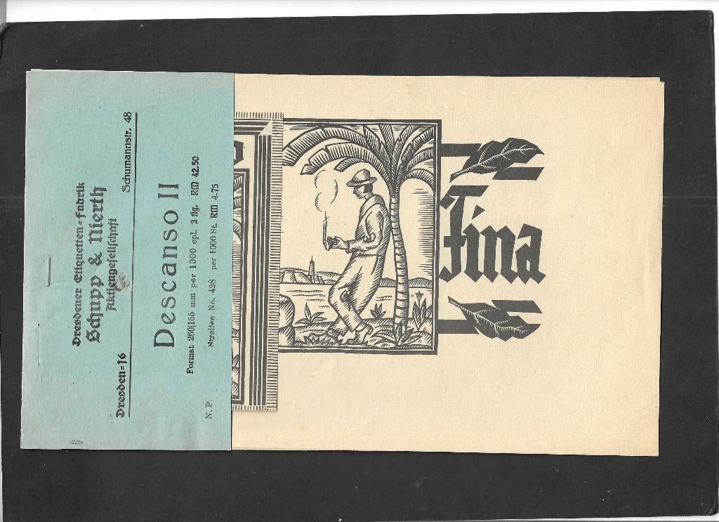 Etiket scan V4578, Ophalen of Verzenden, Gebruikt, Sigarenbandjes