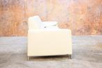 ZGANieuw gebroken witte leren Leolux Felizia design bank, Leolux, Leolux, Driepersoons, 75 tot 100 cm