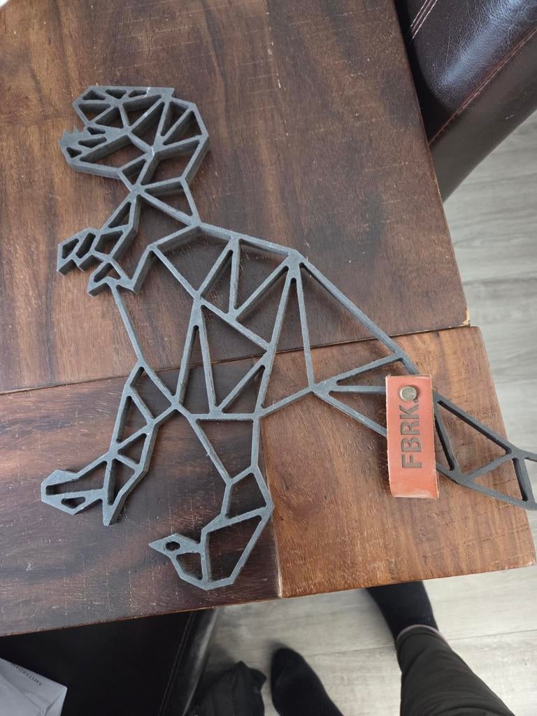 Dino deco - Geometrische T-Rex wanddecoratie, Ophalen of Verzenden, Zo goed als nieuw