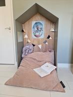 Kinderbed met huisje, inclusief matras en 4 seizoenen dekbed, Ophalen, 190 cm of minder, Groen, Hout