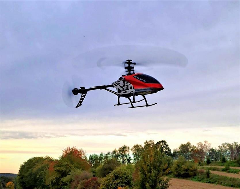 Single Blade helikopter Auto landing & Opstijging Top: 60km, Hobby en Vrije tijd, Ophalen of Verzenden, Nieuw, Elektro, RTF (Ready to Fly)