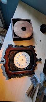 Antieke houten klok met Romeinse cijfers " Ossenoog ", Ophalen of Verzenden