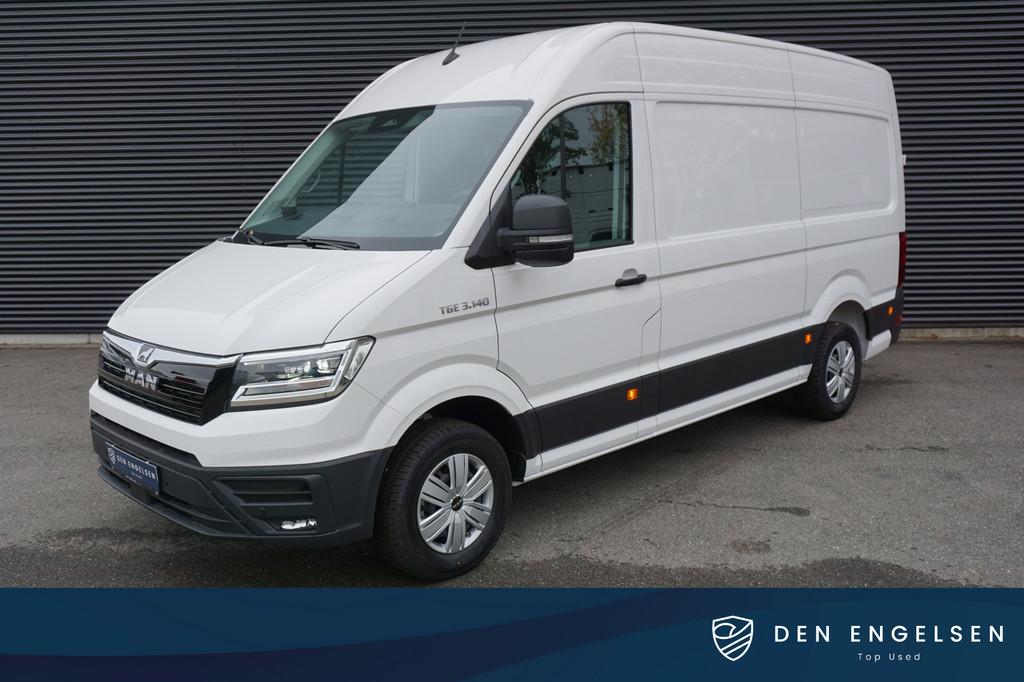 MAN TGE 3.140 140PK L3H3 / L2H2 FACELIFT LED Navi Camera Cru, Voorwielaandrijving, Stof, Gebruikt, Euro 6