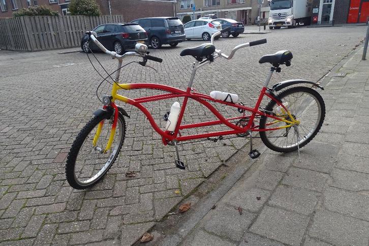 Tandem in prima staat met 6 versnellingen, Fietsen en Brommers, Fietsen | Tandems, Zo goed als nieuw, Minder dan 10 versnellingen