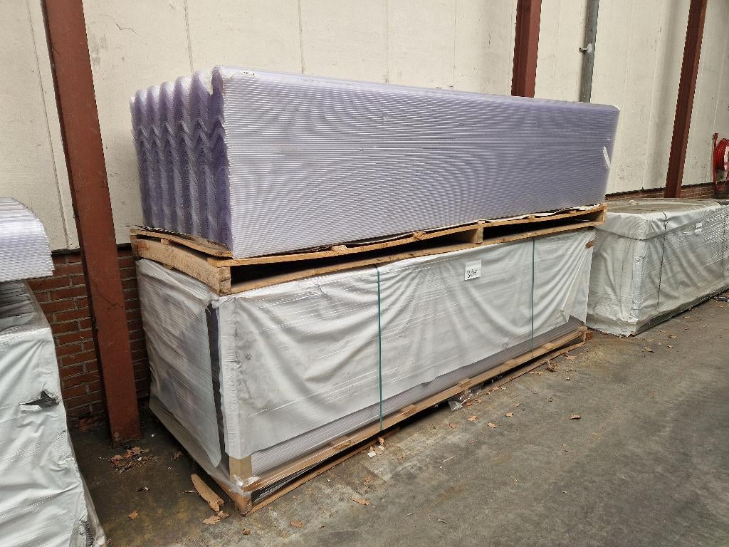 Golfplaten Glashelder Driewandig Polycarbonaat Lange Lengtes, Kunststof, Overige kleuren, Nieuw, Ophalen of Verzenden