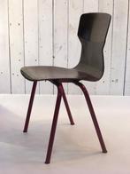 Pagholz industriele plywood schoolstoel, Huis en Inrichting, Stoelen, Ophalen, Gebruikt, Bruin, Gispen