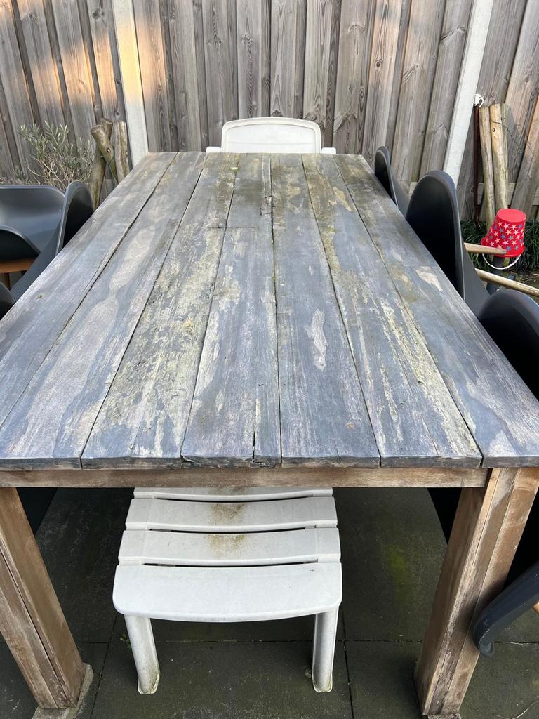 Gratis tuintafel, Tuin en Terras, Ophalen, Gebruikt, Rechthoekig