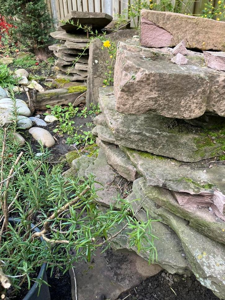 Flagstones gratis, Tuin en Terras, Tegels en Klinkers, Gebruikt, Overige typen, Natuursteen, Minder dan 5 m², Ophalen
