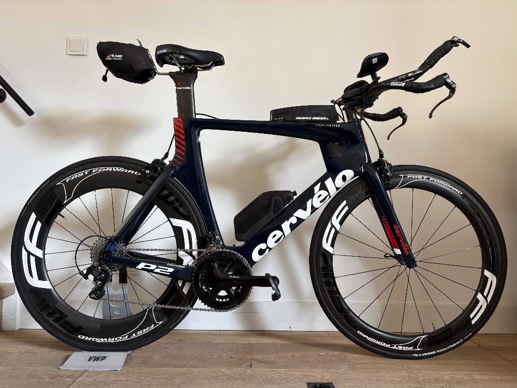 Cervélo P2 TT/Triatlonfiets mt 54 incl powermeter& FF wielen, 28 inch, Carbon, Heren, Zo goed als nieuw