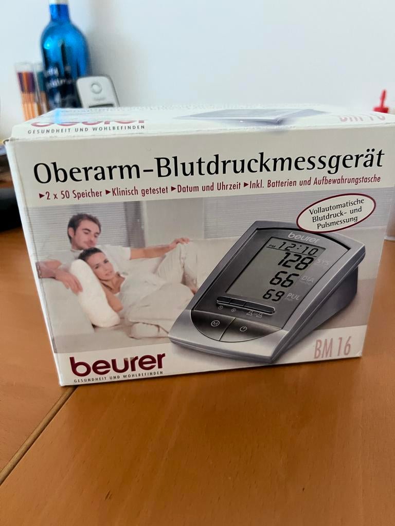 Beurer BM 16 Bovenarm Bloeddrukmeter - Nieuw in doos, Ophalen of Verzenden, Nieuw, Overige typen