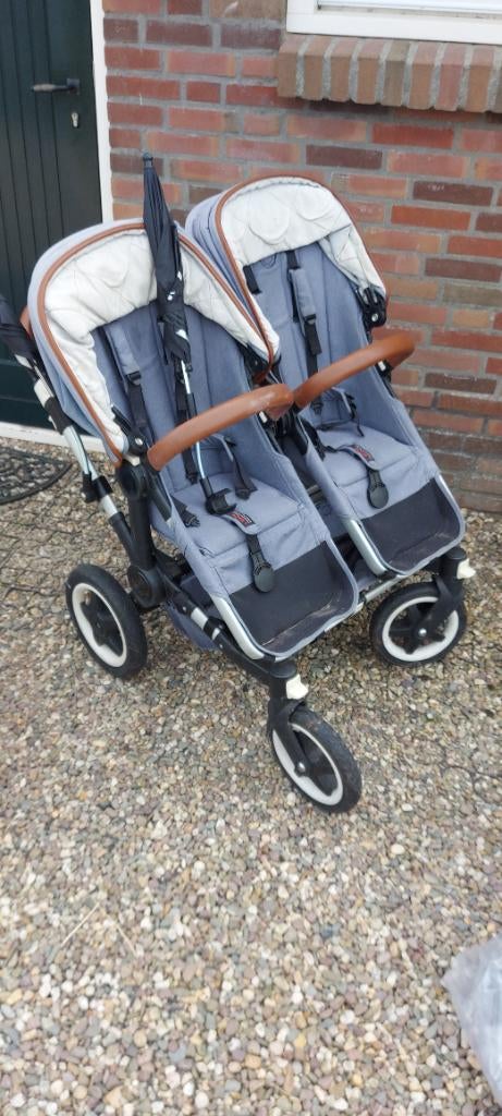 Complete Bugaboo Donkey dubbele kinderwagen, Kinderen en Baby's, Kinderwagens en Combinaties, Ophalen, Gebruikt, Bugaboo, Verstelbare duwstang