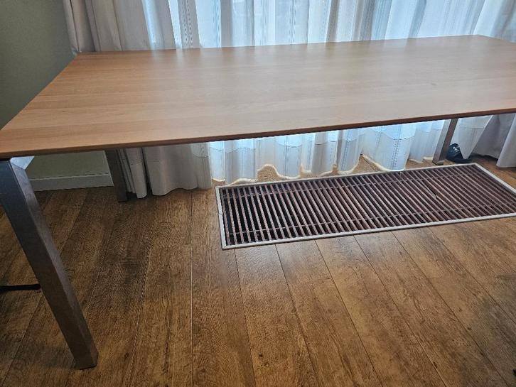 Goossens - Eettafel switch zilver, Huis en Inrichting, Tafels | Eettafels, Zo goed als nieuw, 50 tot 100 cm, 150 tot 200 cm, Rechthoekig