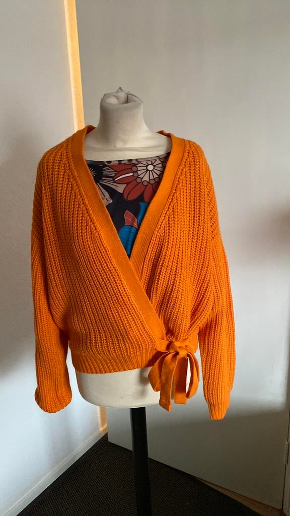 Oranje vest met top mt m l, Ophalen of Verzenden, Zo goed als nieuw, Maat 42/44 (L), Oranje